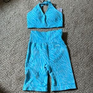 Aybl evolve animal sports bra & bike shorts